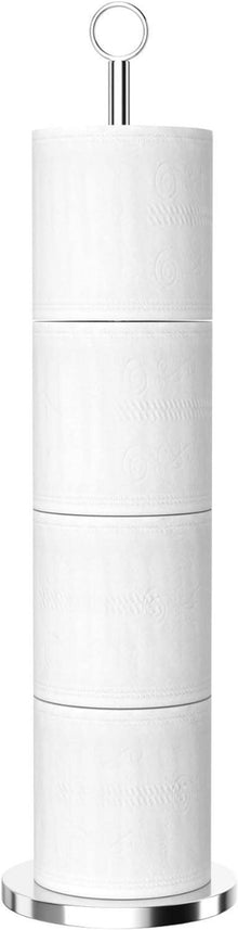 Toilettenpapierhalterständer mit Reservefunktion Edelstahl Silber