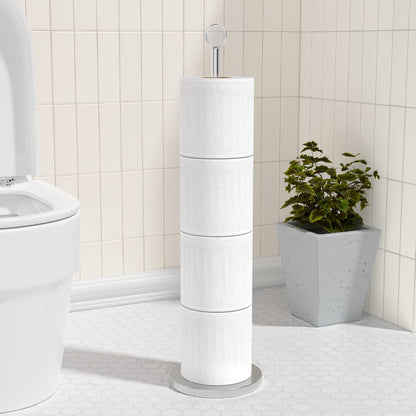 Freistehender Edelstahl Toilettenpapierhalter mit Reservefunktion