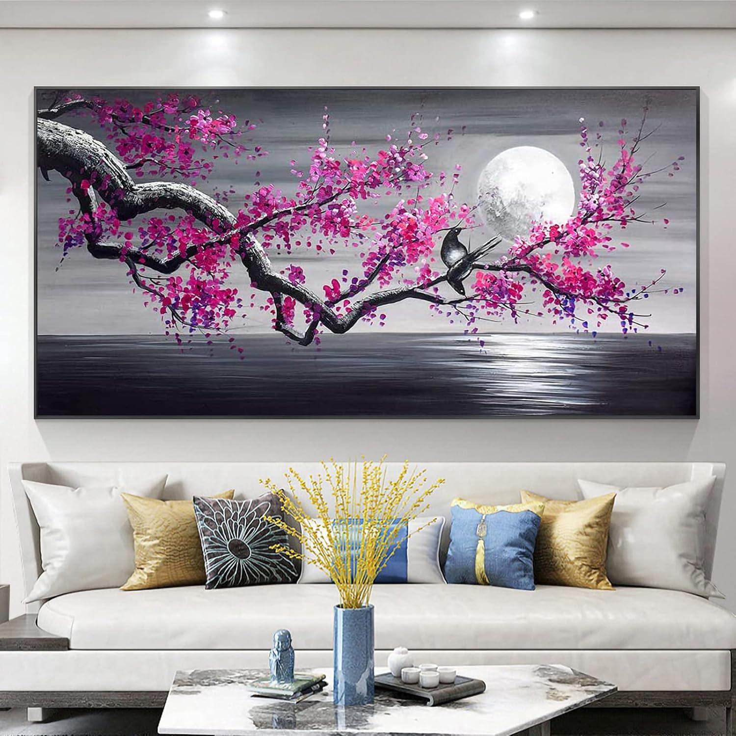 Trayosin Diamond Painting Blumen XXL Lila Full Drill Wandkunst