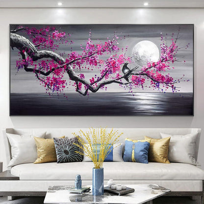 Trayosin Diamond Painting Blumen XXL Lila Full Drill Wandkunst