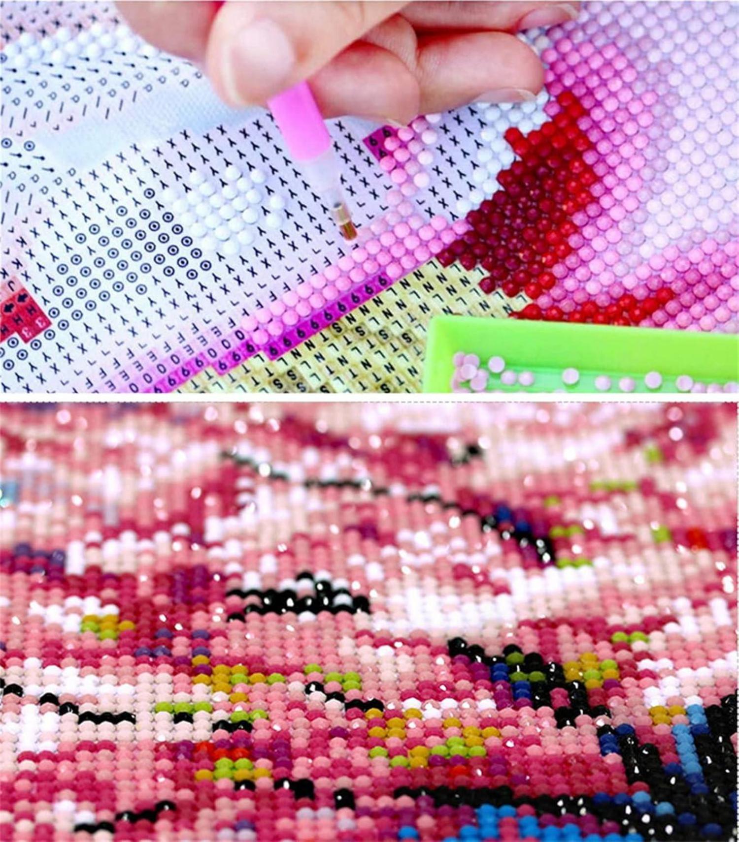 Trayosin 5D Diamond Painting Set Multifunktionales Blumen Wandkunst 100x40cm