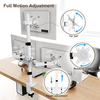 Monitor Halterung 3 Monitore 13-32 Zoll Schwenkbar Neigbar VESA 75x75/100x100