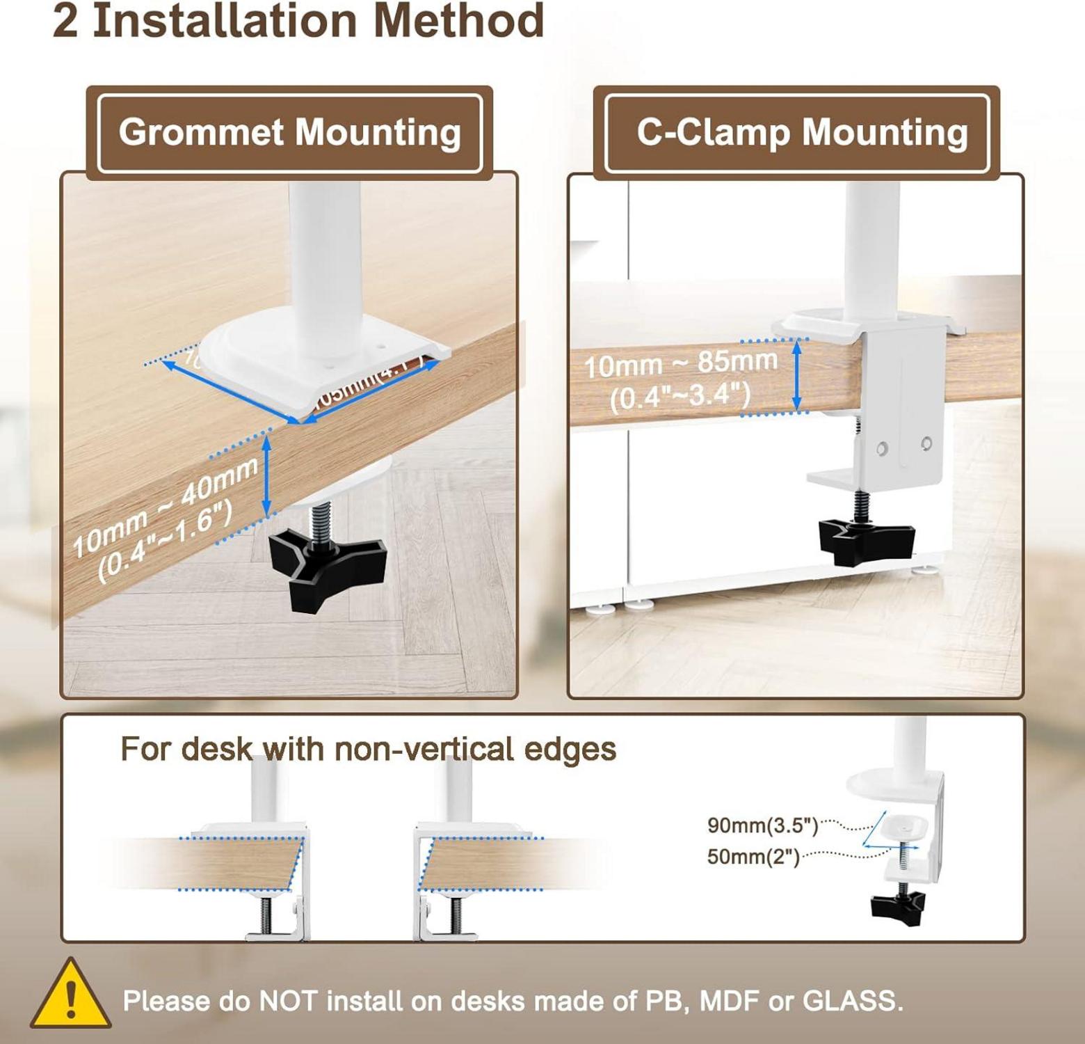 Monitor Halterung 3 Monitore für 13-32 Zoll Schwenkbar Neigbar Height