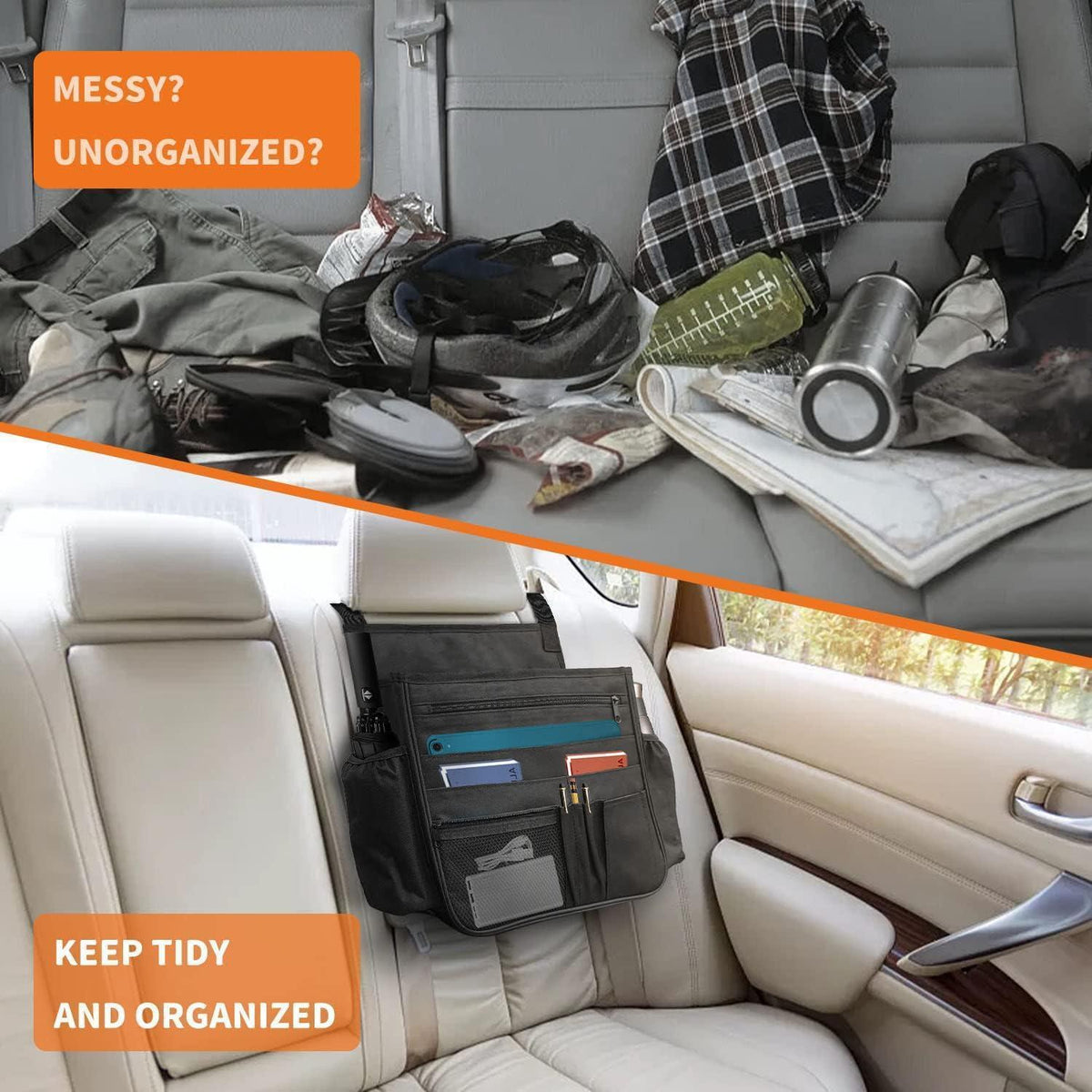 Auto Rücksitz Organizer mit Aufbewahrungstasche