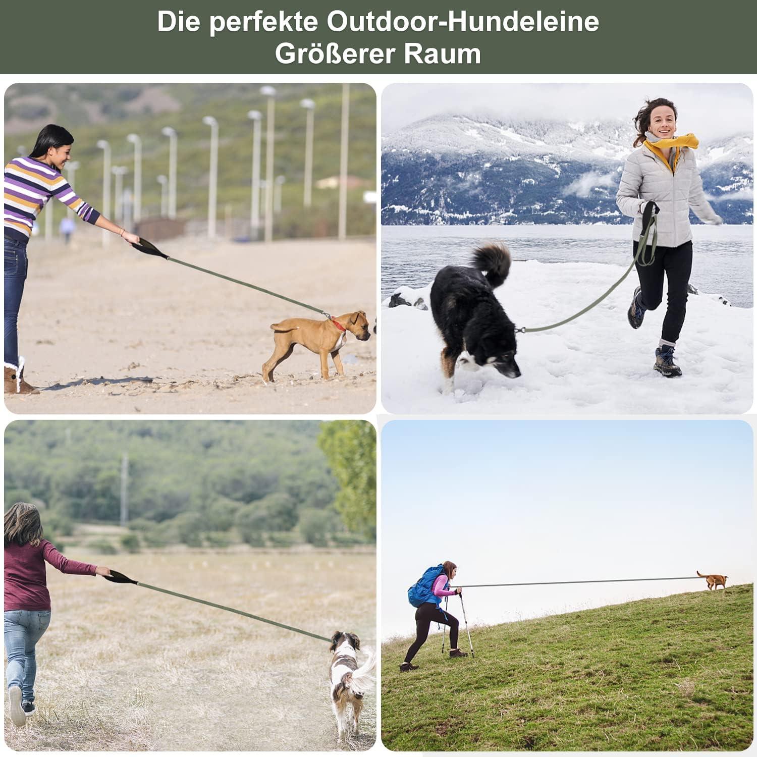 X XBEN Schleppleine 10M Robust Reflektierend Trainingsleine für Hunde Grün