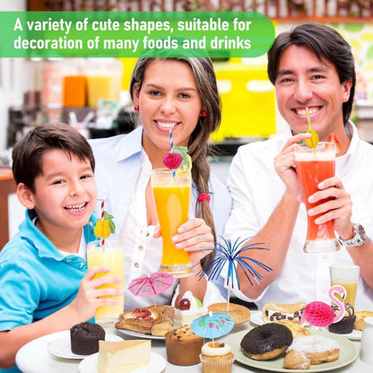 Cocktail Zubehör Set 120 Stück Cocktail Deko Schirmchen