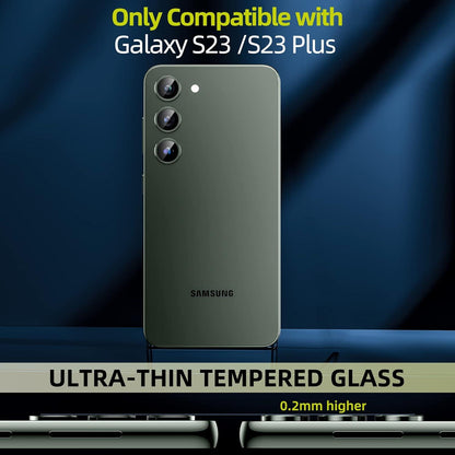 WSKEN Kameraschutz Samsung Galaxy S23 S23 Plus - Kratzfestes Glas - Grün