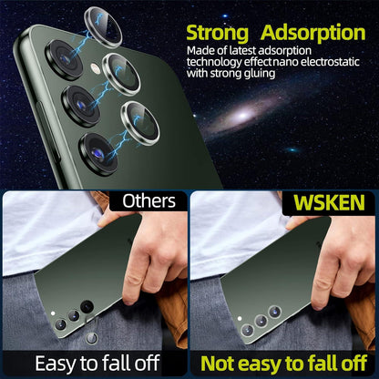 WSKEN Samsung Galaxy S23 / S23 Plus Kamera Schutzfolie aus gehärtetem Glas
