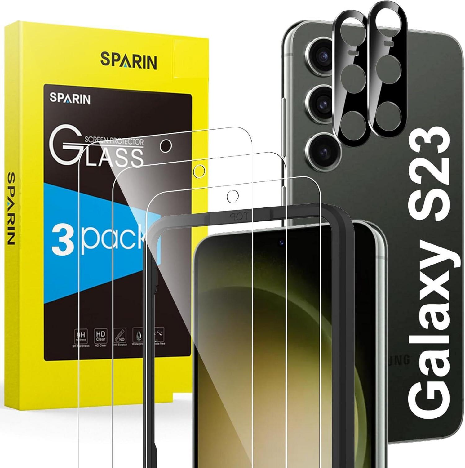 SPARIN Samsung Galaxy S23 Schutzfolie 3+2 Stück Panzerglas