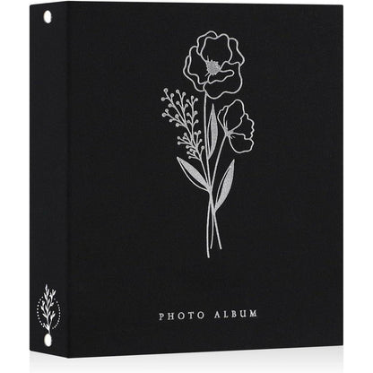 Fotoalbum 13x18cm Leinen 2er-Pack 200 Fotos Schwarz