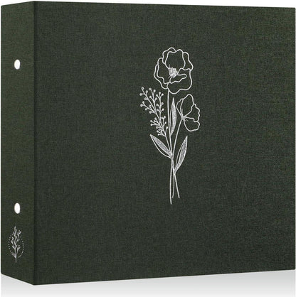 Fotoalbum 30x30 cm Leinen Fotobuch Ringbuch Einsteckalbum