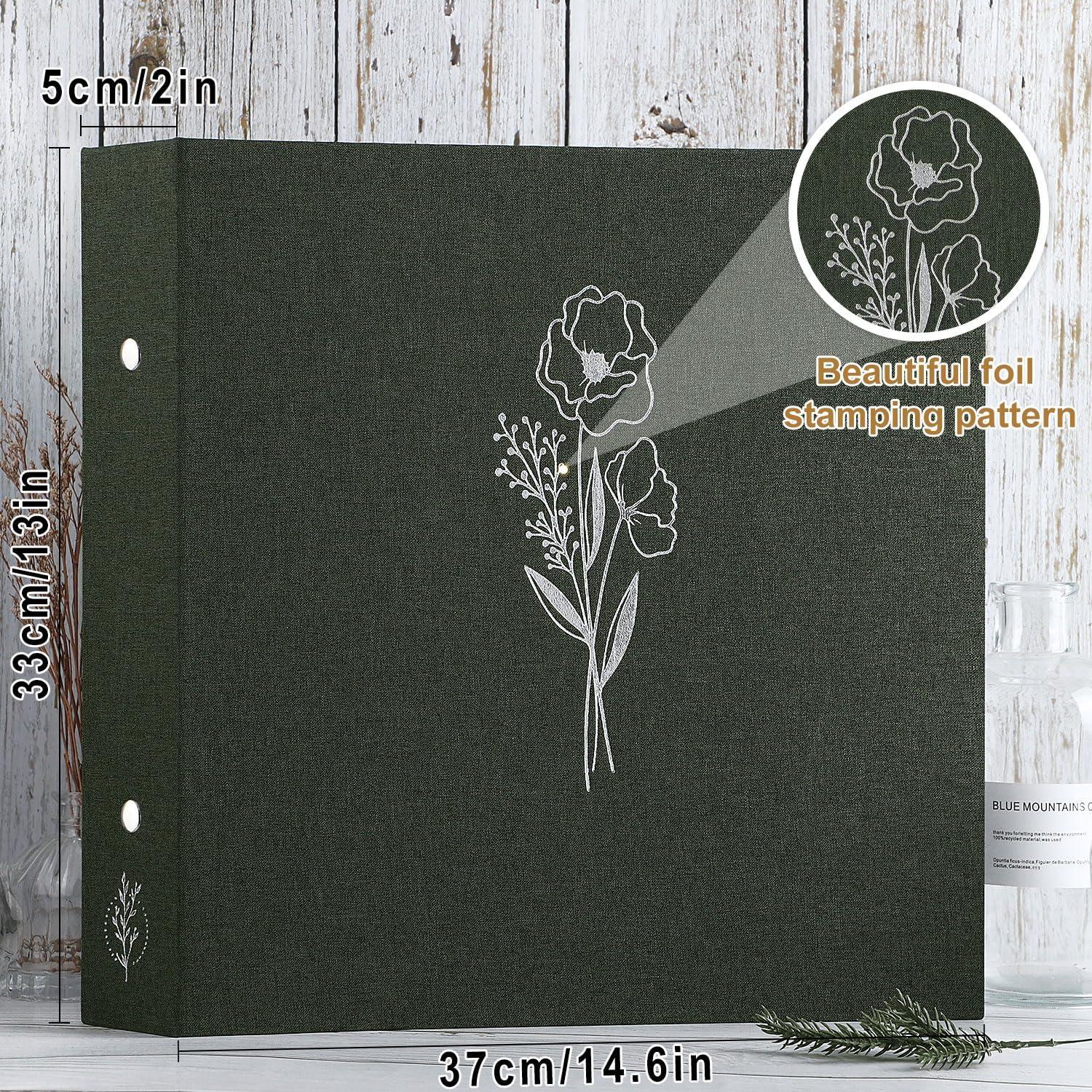 Fotoalbum 30x30 cm Leinen Fotobuch 3 Ringbuch Einstecken