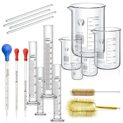 Becherglas Set Zylinder Pipetten 5 Stk. Graduierte Messzylinder 4