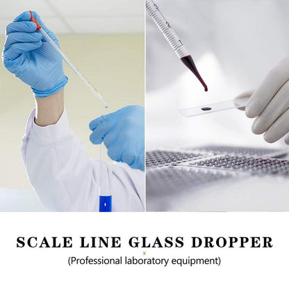 Labor Becherglas Zylinder Pipetten Set 5 Stück Graduiert Glaszylinder 3 Pipetten