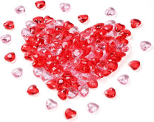 Acryl Herz Kristalle 12mm Rot Rosa Hochzeit Deko Streudeko