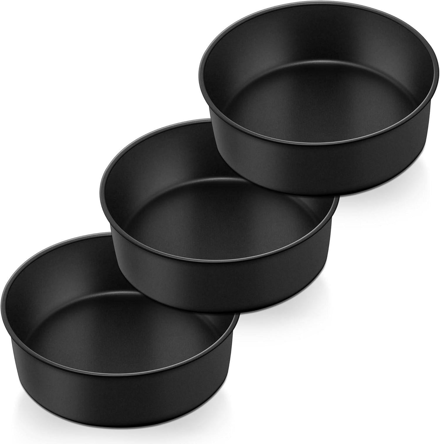 Runde Backformen Set 20cm Edelstahl Antihaftbeschichtet 3er Pack