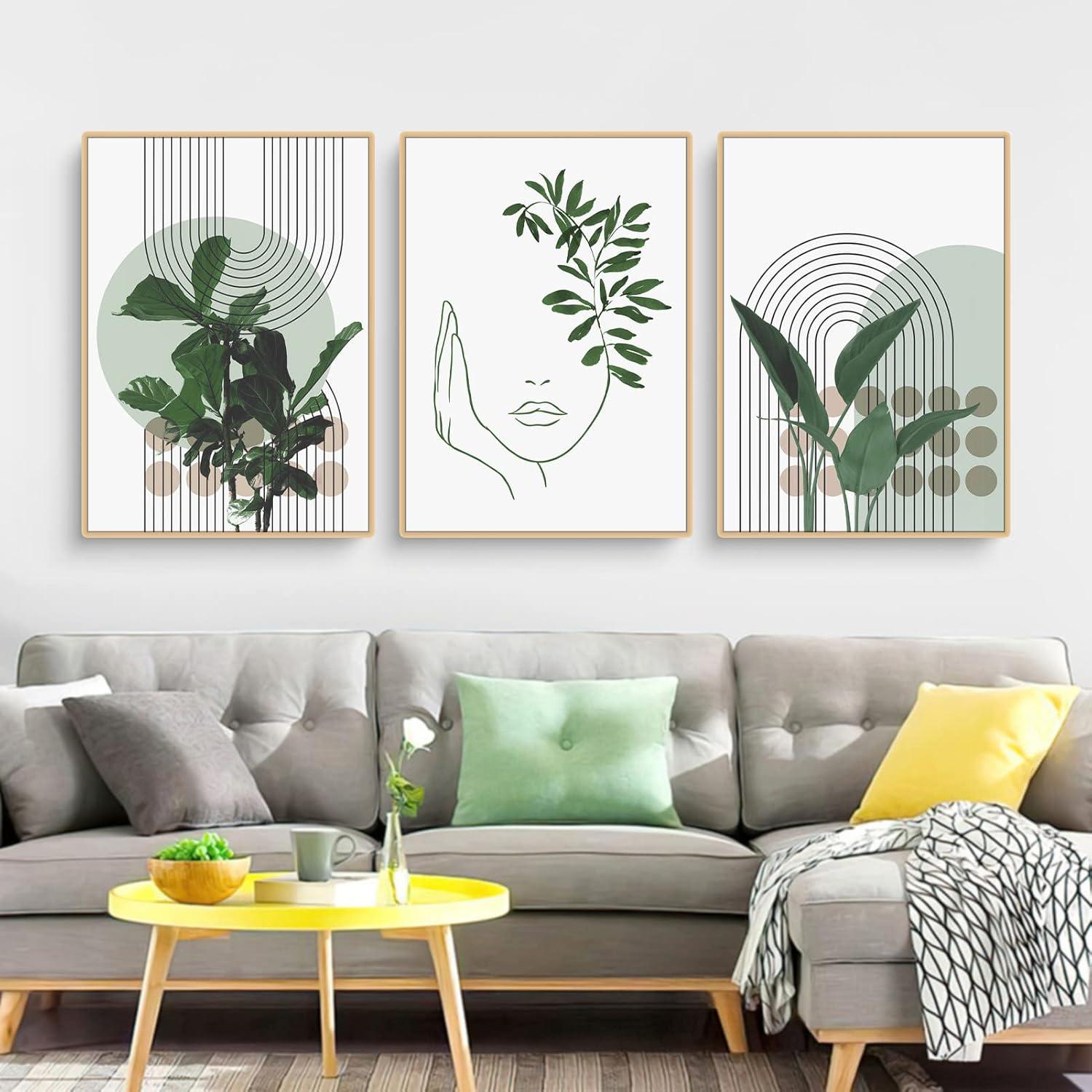 Bohemian Poster Set Grüne Pflanze Bilder Moderne Wandbilder Wohnzimmer
