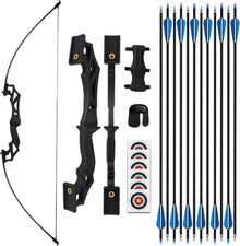 Recurve Bogen 30lbs Set mit Pfeilen und Zubehör