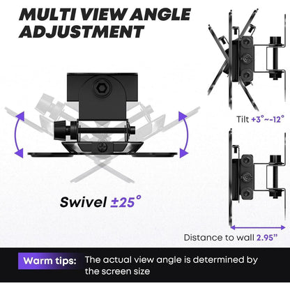 PUTORSEN TV Wandhalterung 13-32 Zoll Schwenkbar Neigbar bis