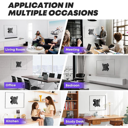 PUTORSEN TV Wandhalterung 13-32 Zoll Schwenkbar Neigbar bis
