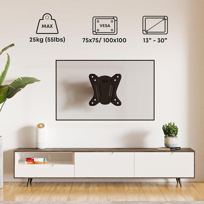 PUTORSEN TV Wandhalterung 13-32 Zoll Schwenkbar Neigbar bis