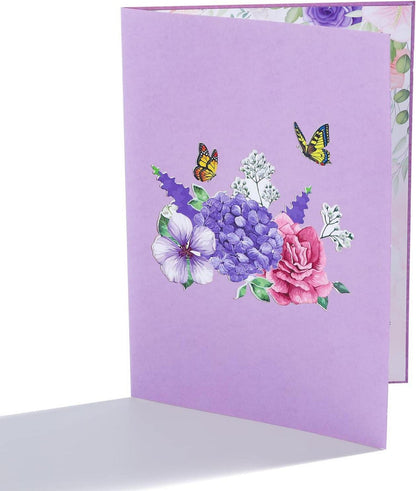 3D Blumen Pop Up Geburtstagskarte Nelkenkorb Grußkarte 18x13cm