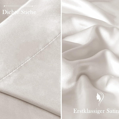 Satin Kissenbezug 2er Set 50x70 Beige Haarpflege Hautpflege