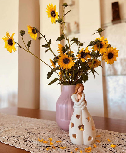 Mutter und Tochter LED Kerzenhalter Geschenk Muttertag Geburtstagsgeschenk