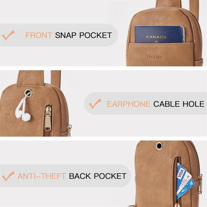 Kleine Damen Brusttasche Sling Bag Mini Crossbody Umhängetasche