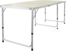 Klappbarer Campingtisch höhenverstellbar MDF Aluminium Garten