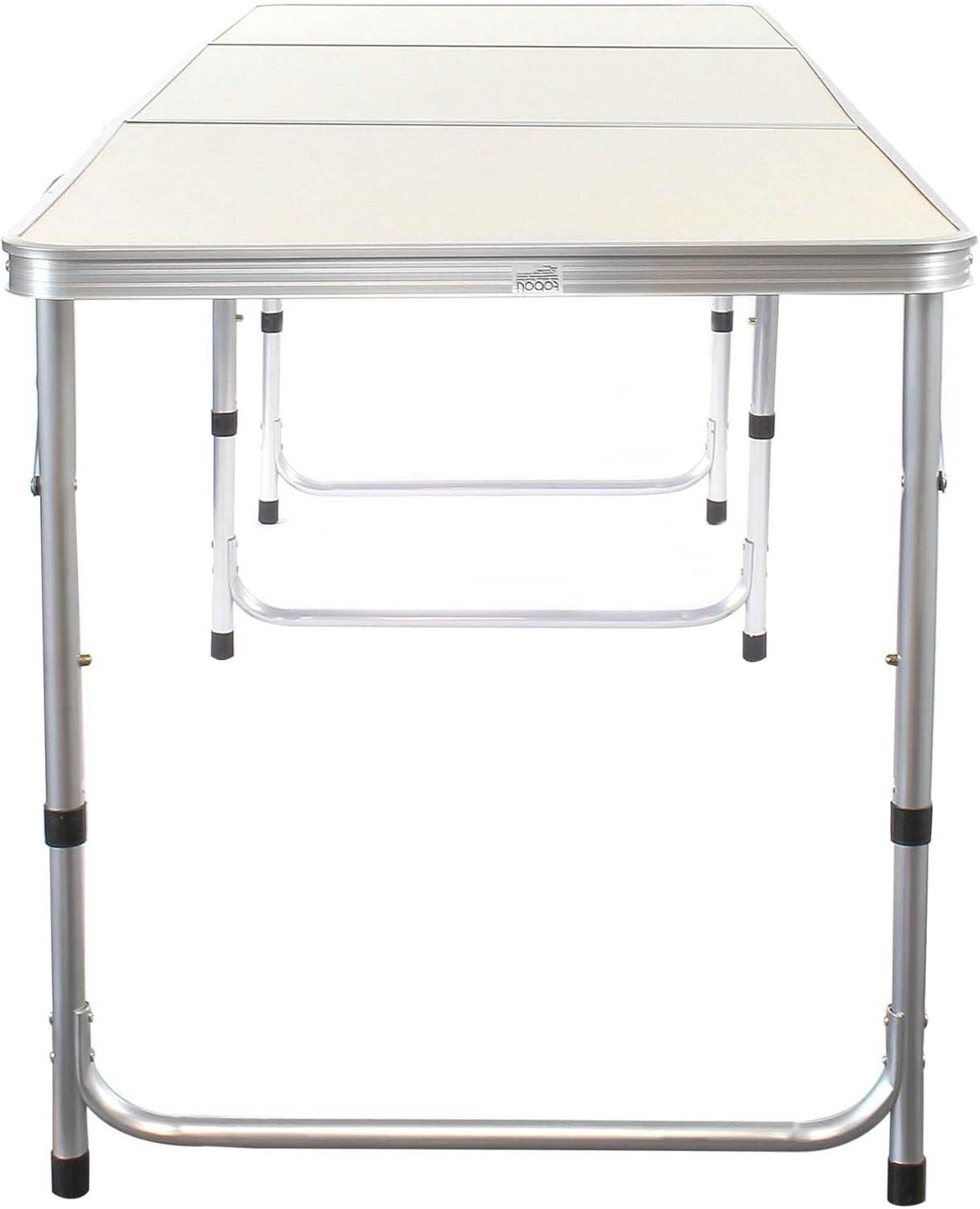 Campingtisch klappbar 180x60x70cm höhenverstellbar Aluminium/MDF