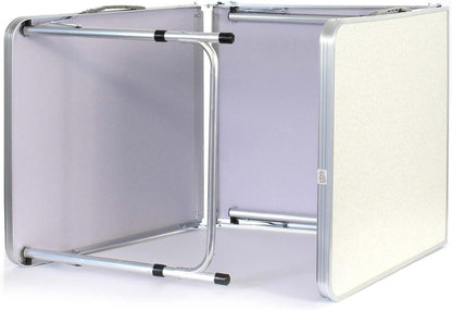 Klappbarer Campingtisch 180x60x70cm höhenverstellbar Klapptisch Aluminium MDF