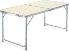 Klappbarer Campingtisch höhenverstellbar 120x60x70cm Aluminium MDF
