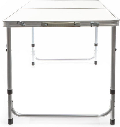 Klappbarer Campingtisch höhenverstellbar 120x60x70cm Aluminium MDF