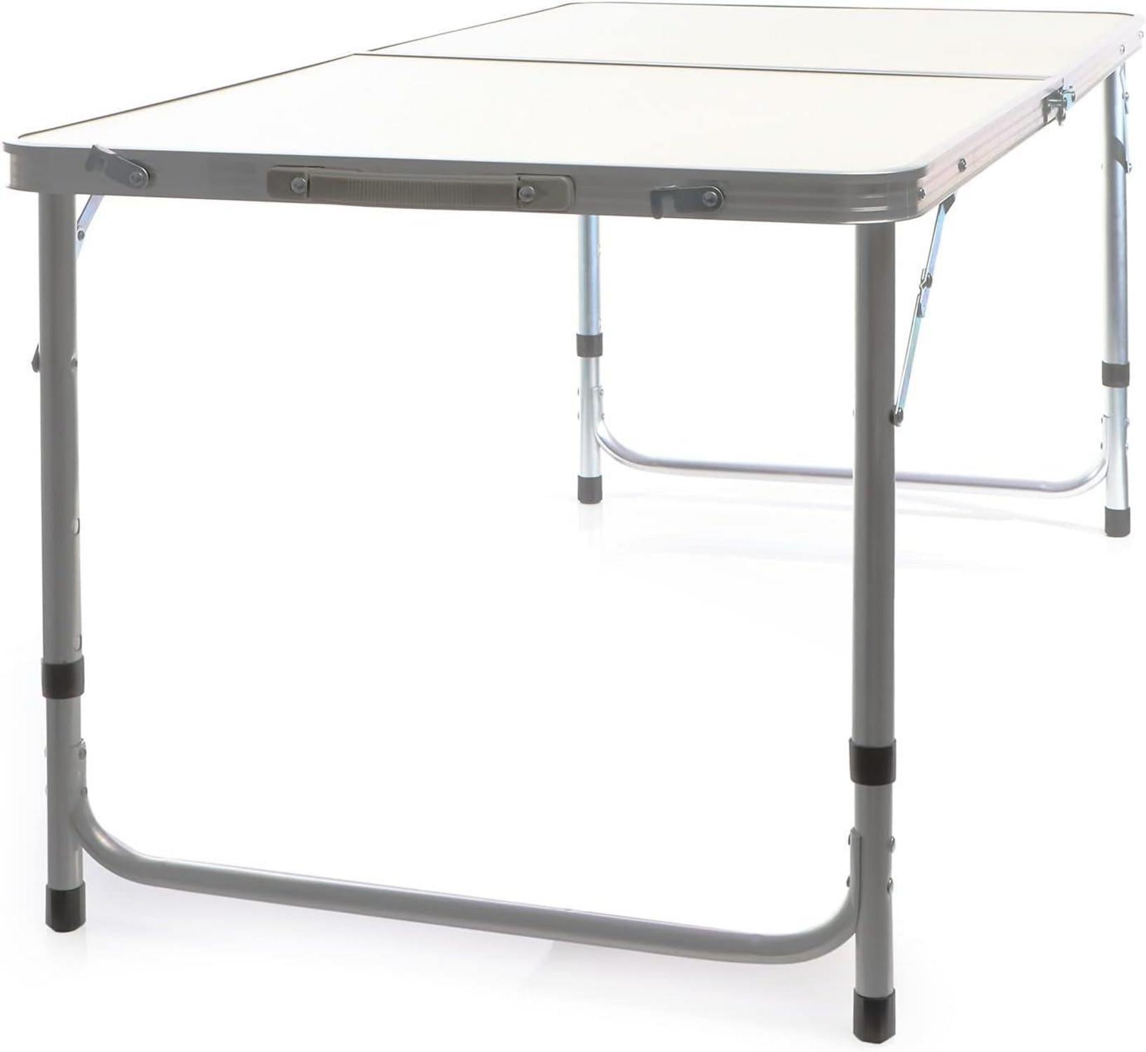 Klapptisch Campingtisch höhenverstellbar Aluminium MDF 120x60x70cm