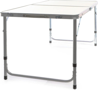 Klapptisch Campingtisch höhenverstellbar Aluminium MDF 120x60x70cm