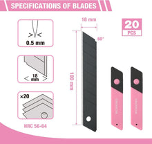 5-teiliges Cuttermesser Set mit 20