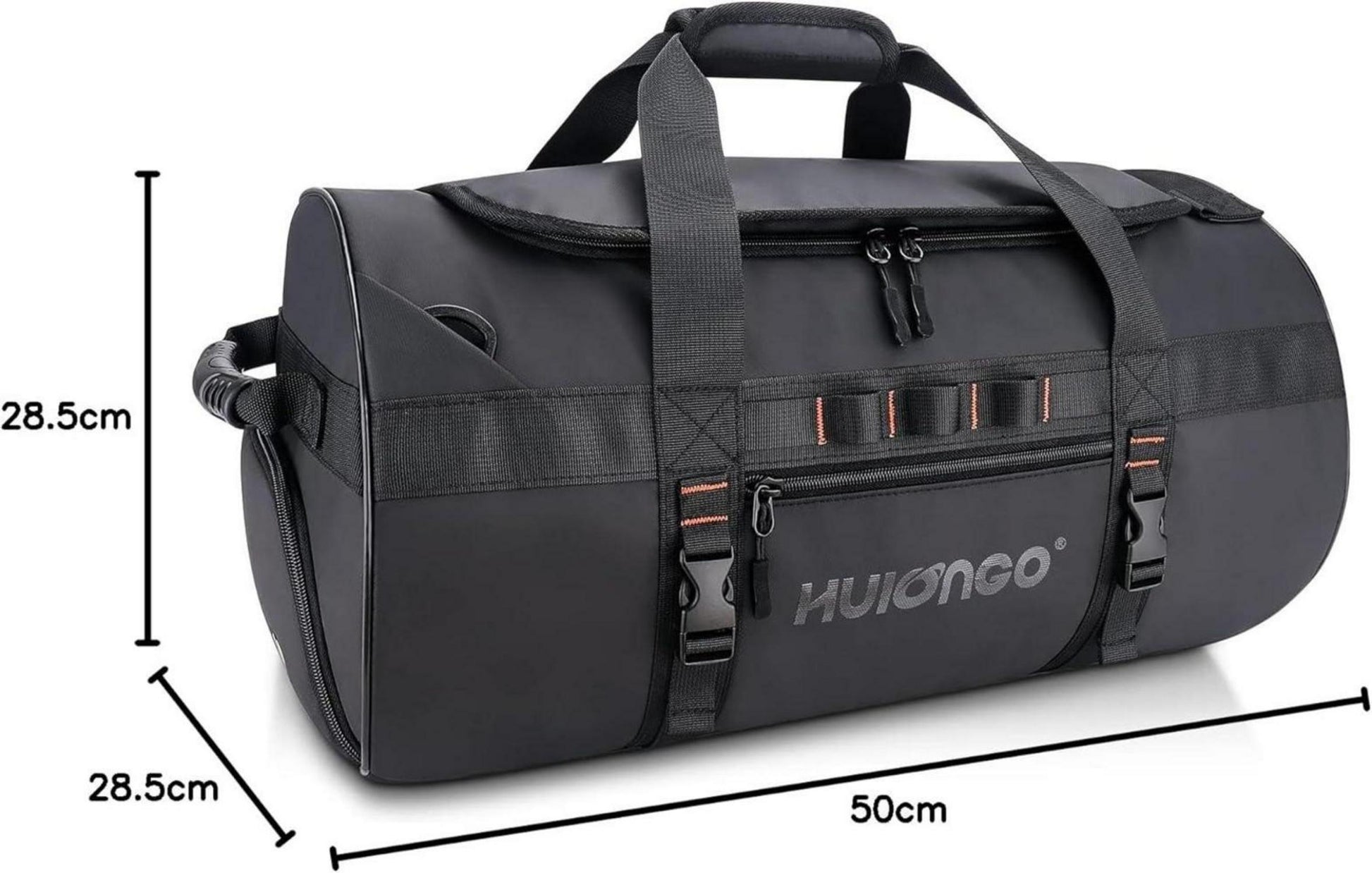 Sporttasche 30L Schwarz Reisetasche Weekender Herren Damen mit Schuhfach