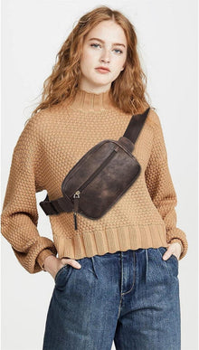 Telena Damen Gürteltasche PU Leder Klein Stylisch
