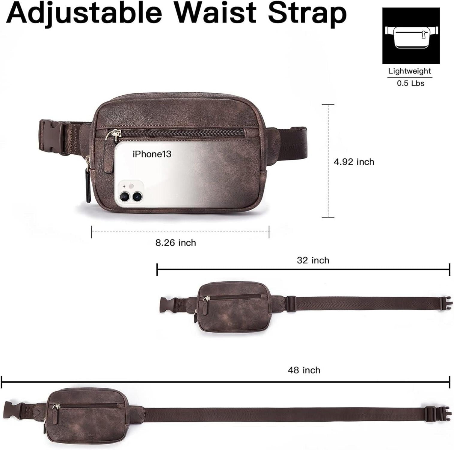 Damen Bauchtasche Gürteltasche PU Leder Umhängetasche Stylisch