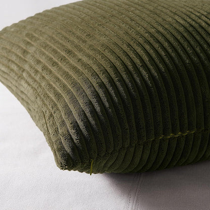 Topfinel Kissenbezug Dunkelgrüne Kordsamt 4er Set 40x40cm deco Sofa