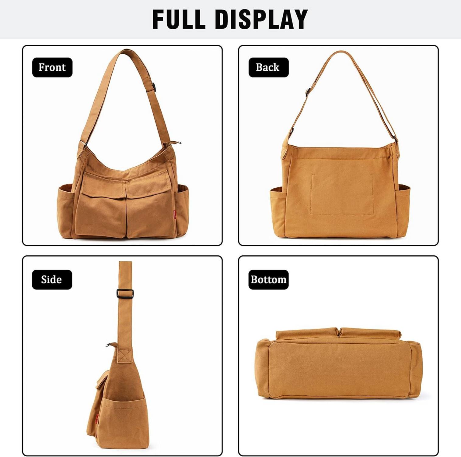 Canvas Crossbody Tasche Umhängetasche Schulter Tote Männer Frauen