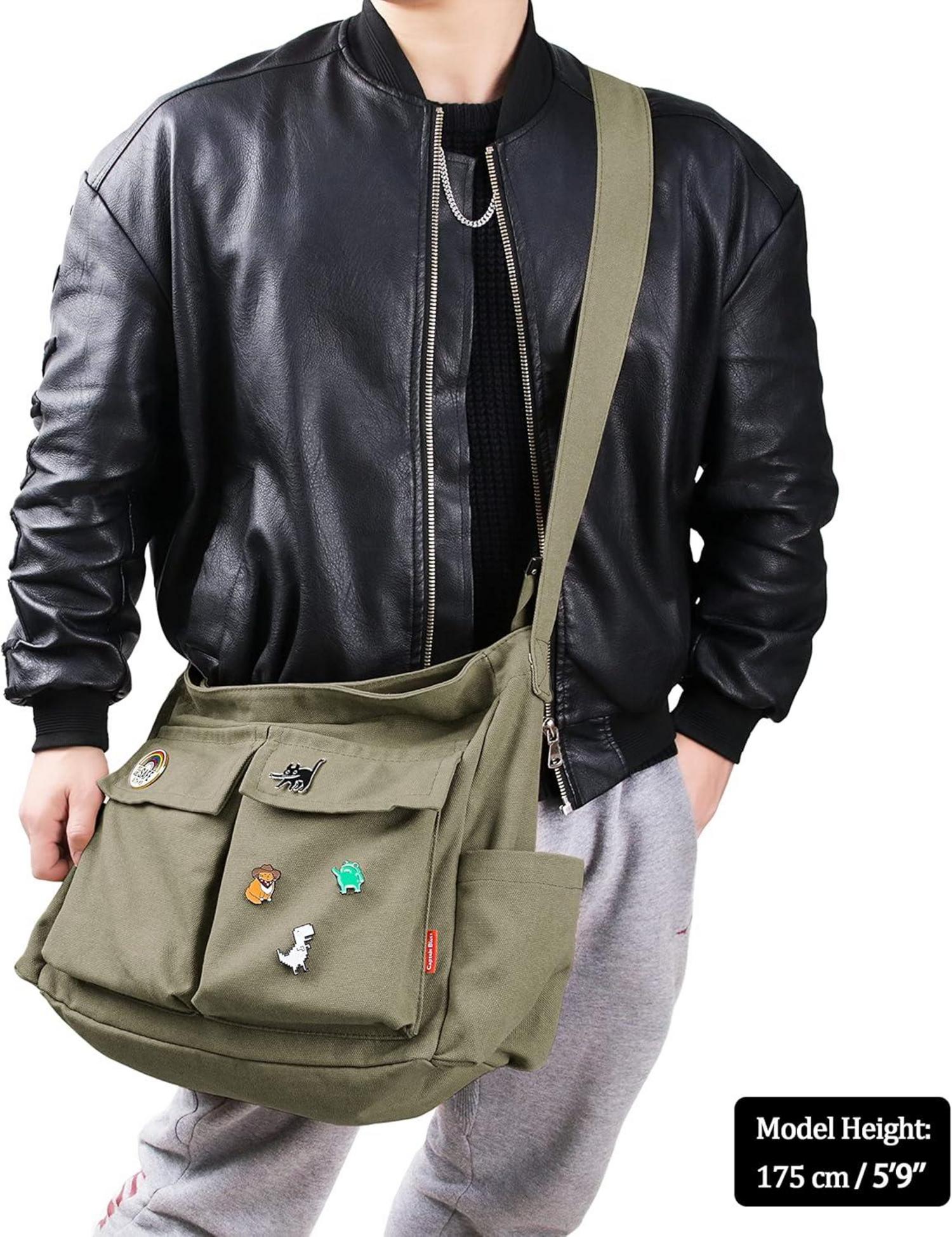 Stilvolle Captain Blues Canvas Crossbody Umhängetasche für Frauen und Männer