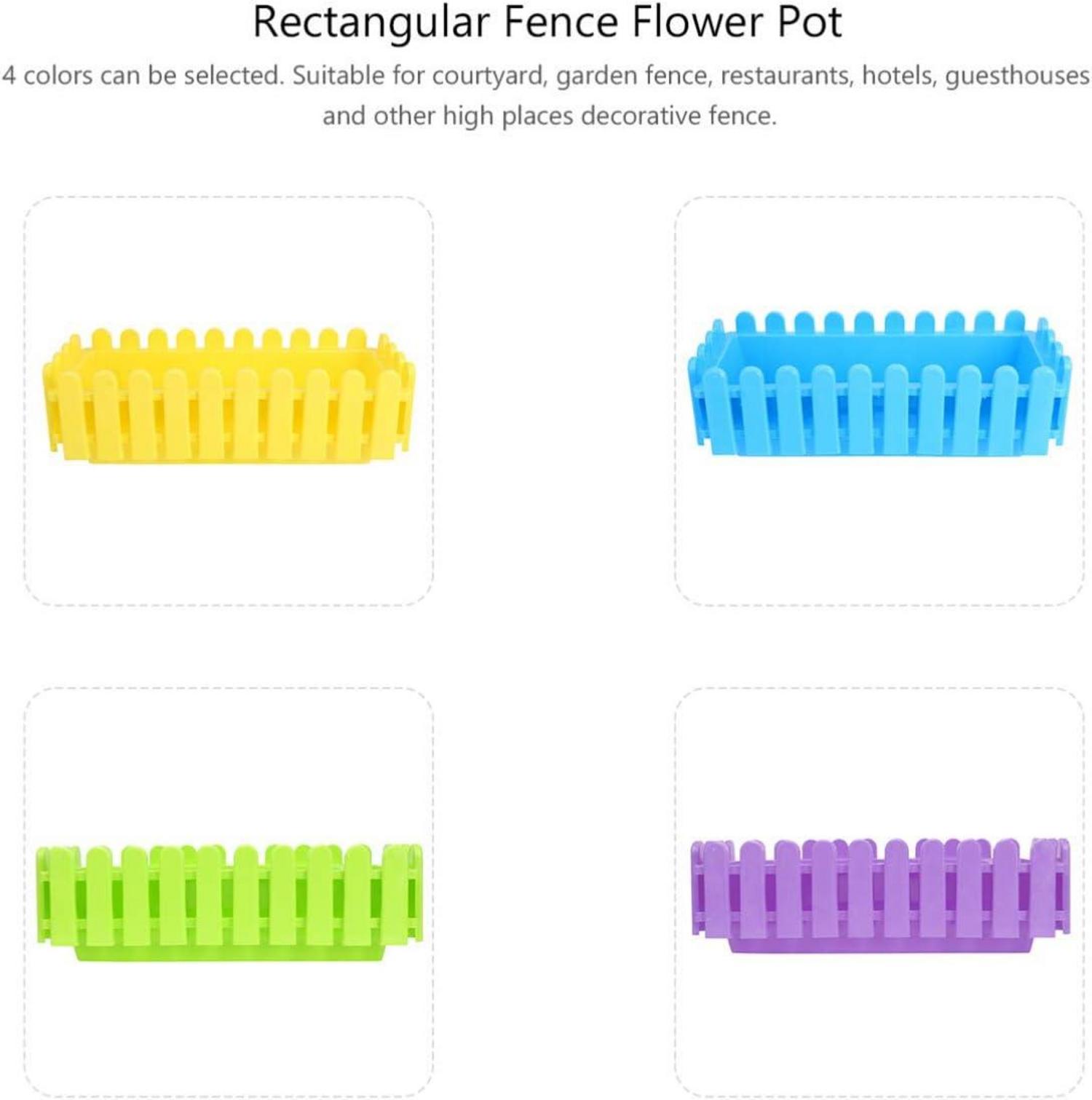 Rechteckiger Blumenkasten aus Kunststoff 43,8 x 18,5 x 13,5 cm