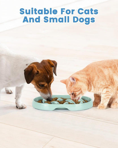 Anti Schling Napf für Katzen & Kleine Hunde, Langsam Fütterung Puzzle-Schale