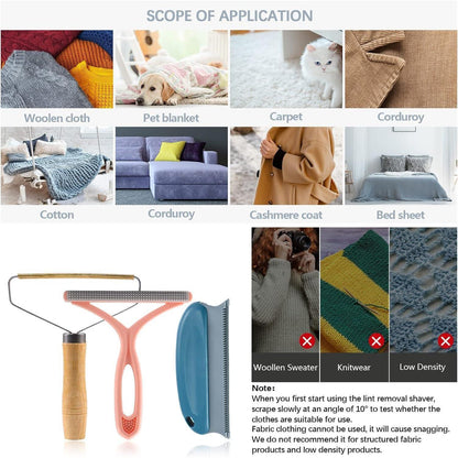 Fusselentferner 3er-Pack Katzenhaare Hundehaare Teppich Sofa