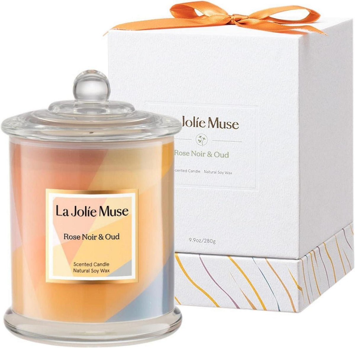 Duftkerze im Glas Rose Noir und Oud Geschenk Luxuskerzen 280g