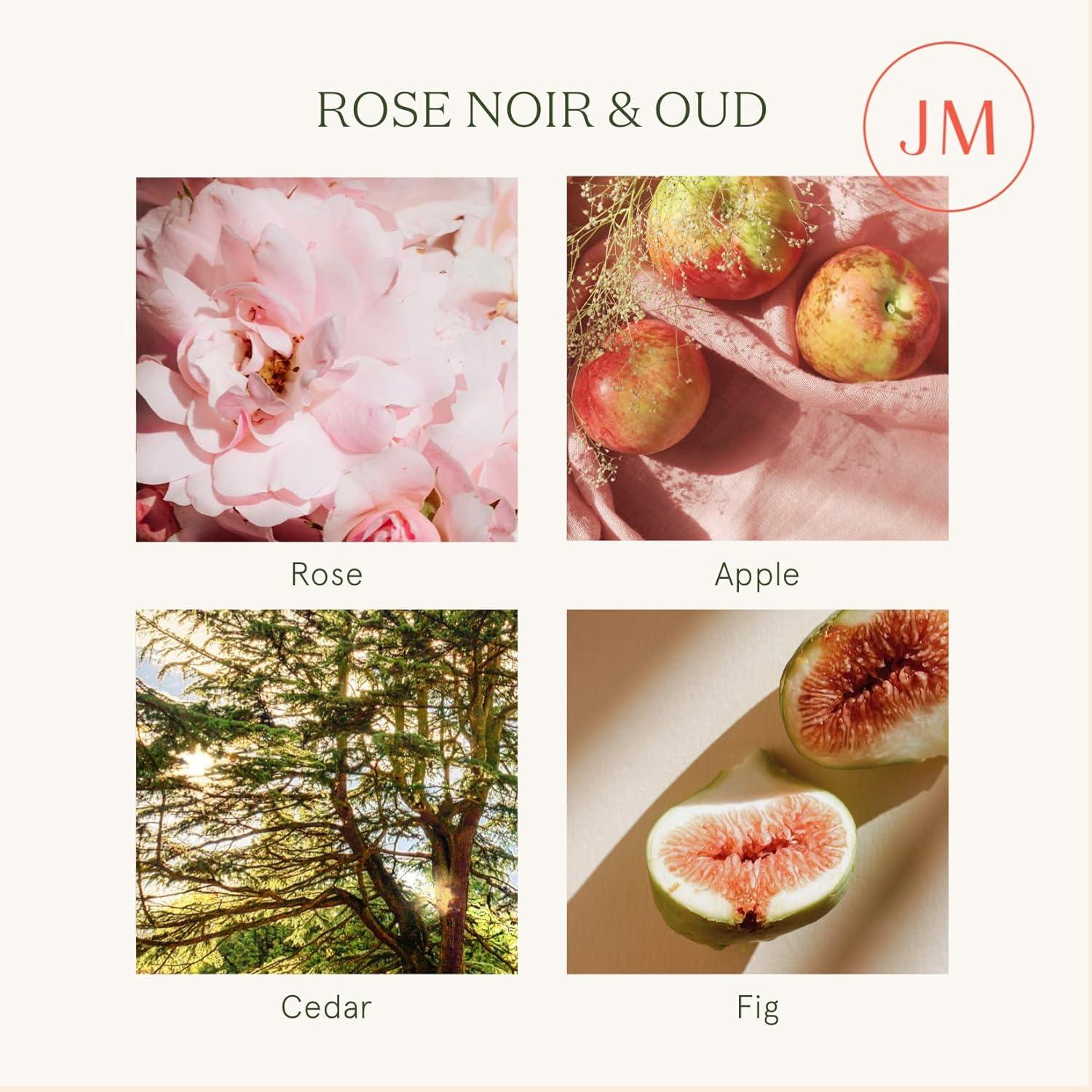 Duftkerze im Glas Rose Noir und Oud Geschenk Luxuskerzen 280g