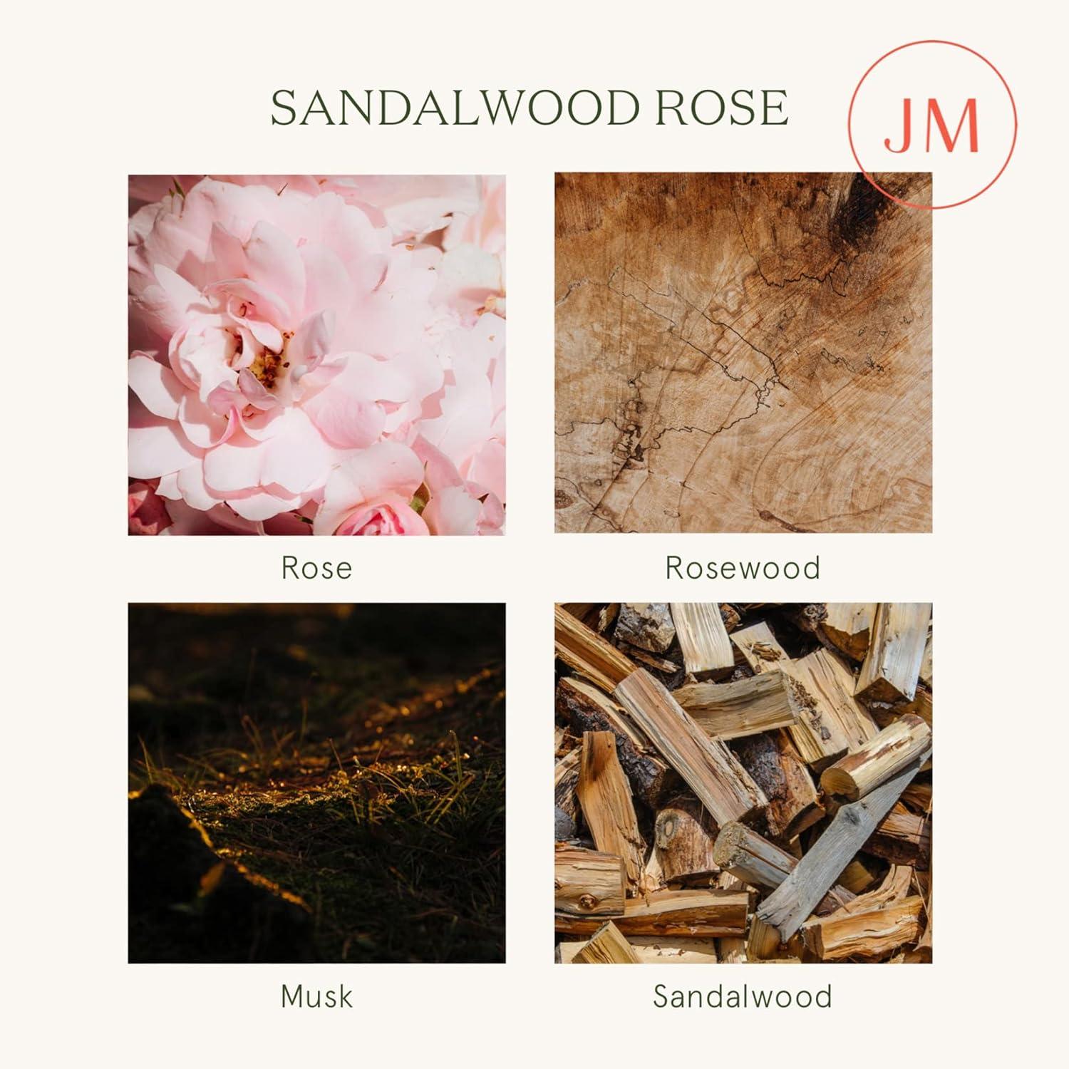 Duftkerze Sandelholz Rose 280g Langbrennend Luxuskerze