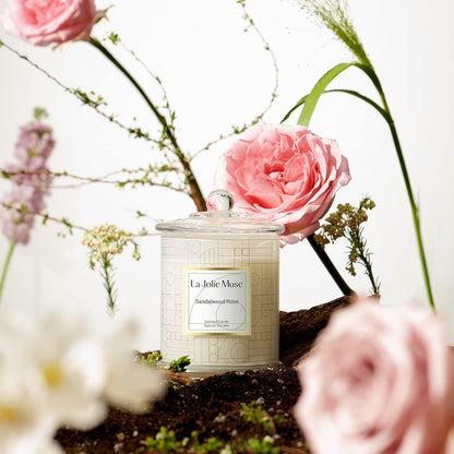 LA Jolíe Muse Sandelholz Rose Duftkerze 280g Vegan Langbrennend Luxuskerze